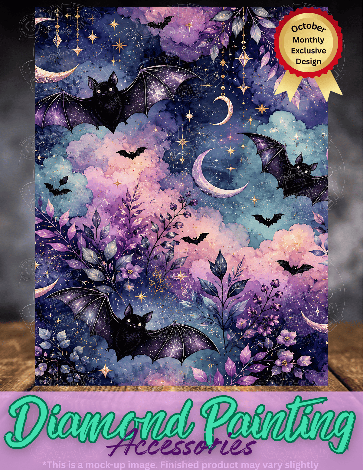 "Gothic Bats" Premium Accessories for Diamond Painting