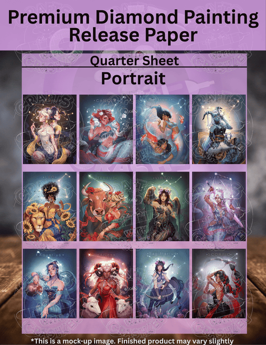 Limited Edition "Zodiac Combo Pack" by ©ChrissaBug Premium Release Paper for Diamond Painting