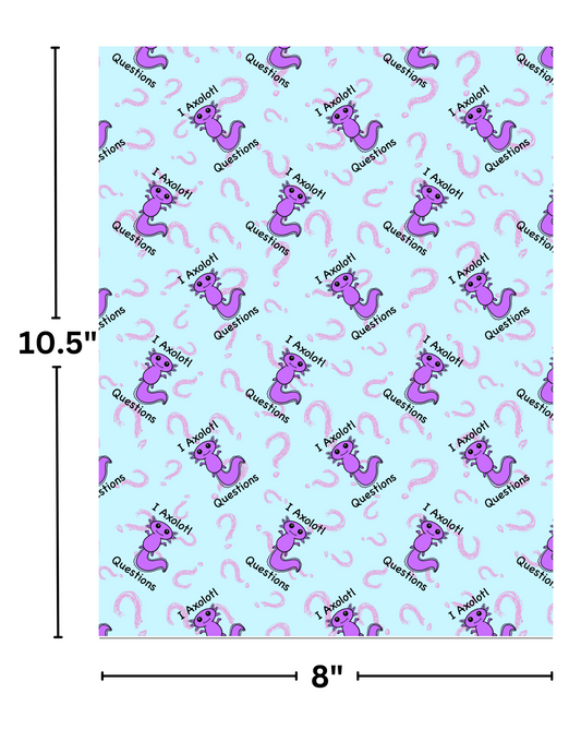 "I Axolotl Questions" by Mrs Coffee Decorative Diamond Painting Release Papers