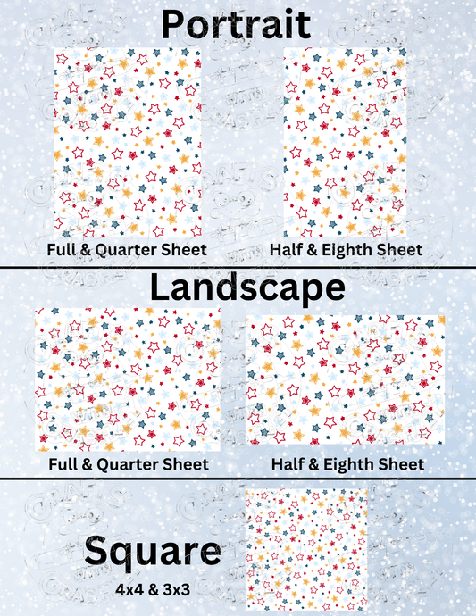 "Scribble Stars" by ©Sara Anne Creations Premium Decorative Release Papers for Diamond Painting