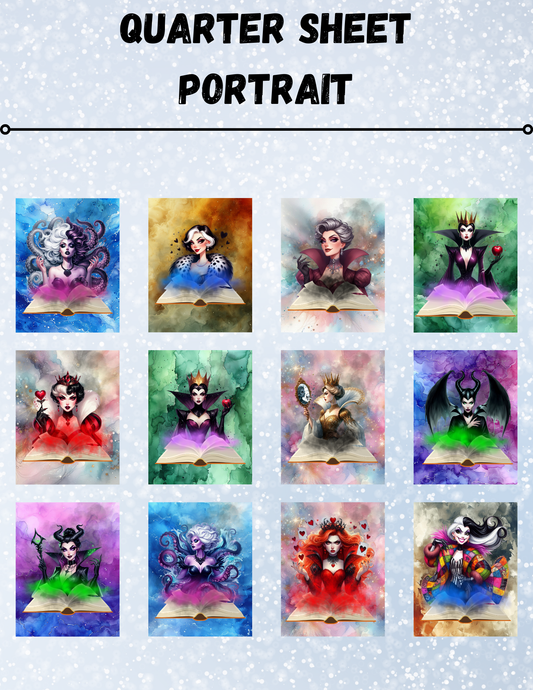 "Storybook Villains" Decorative Diamond Painting Release Paper