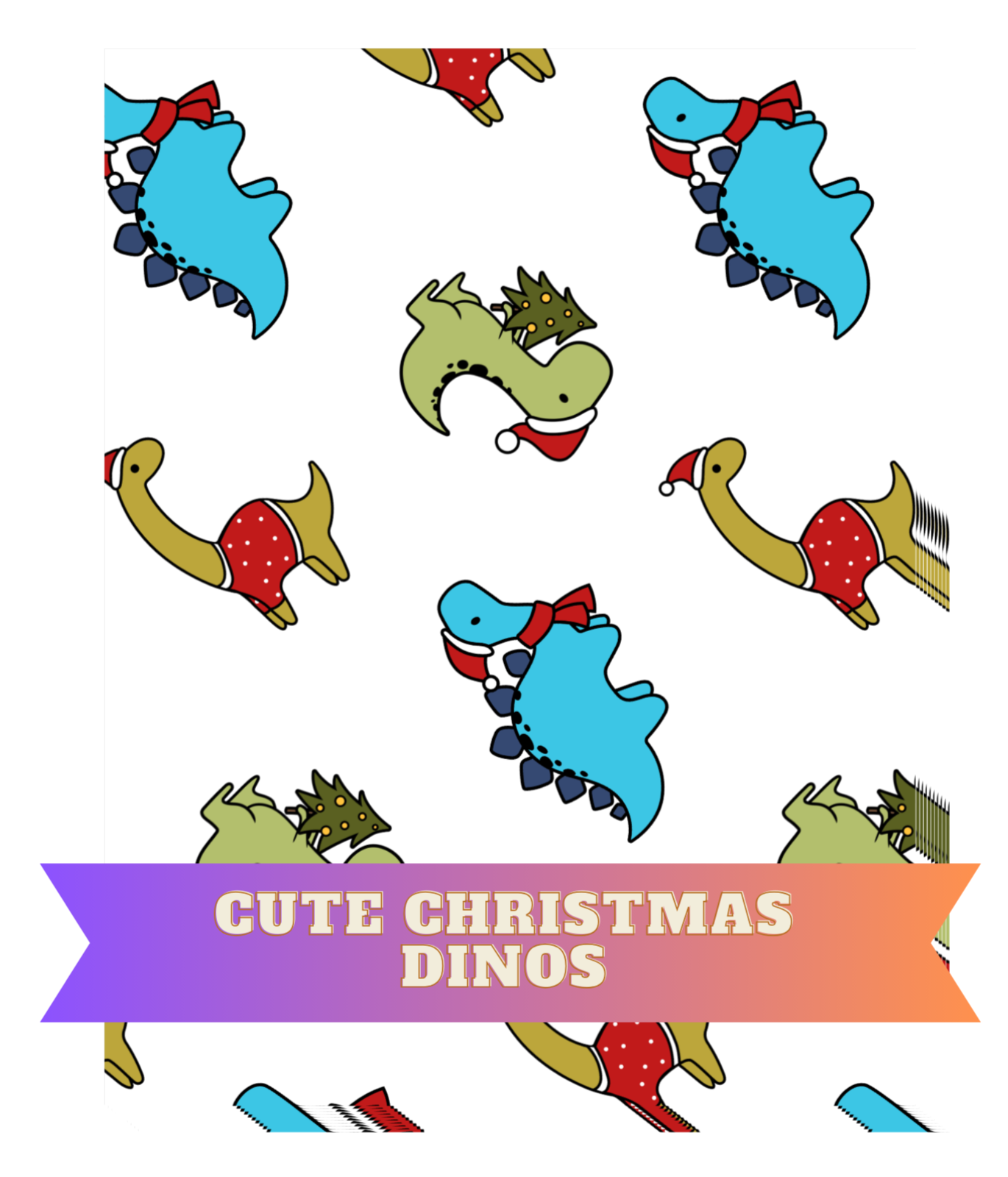 Cute Christmas Dinos Decorative Diamond Painting Release Papers – Crafts  With Crashley