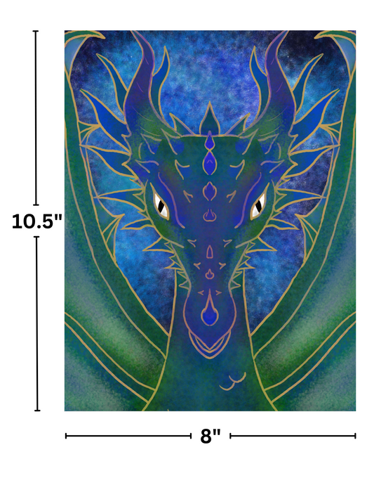 "Aqualian The Dragon" by Kaleena Kollmeier Decorative Diamond Painting Release Papers