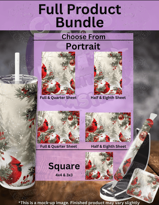 "Winter Cardinal Wishes" Premium Accessories for Diamond Painting