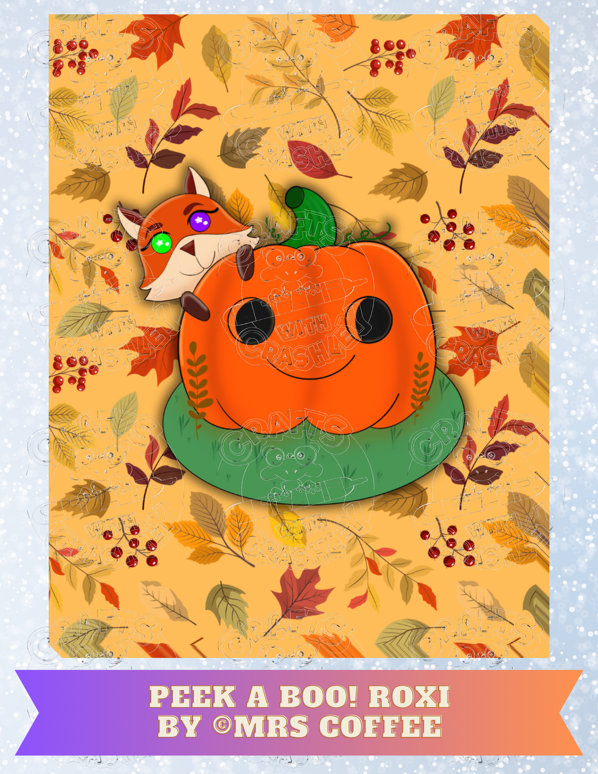 "Peek A Boo! Roxi" by ©Mrs Coffee Premium Decorative Release Papers for Diamond Painting