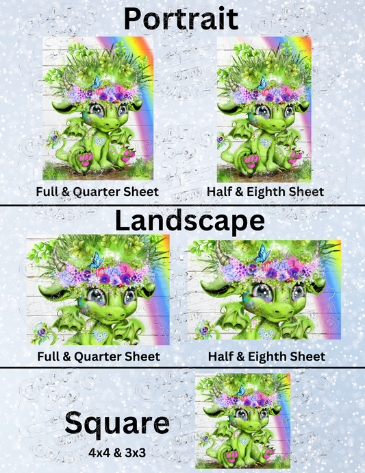 "Summer Lil Dragonz" by ©Sheena Pike Decorative Diamond Painting Release Papers