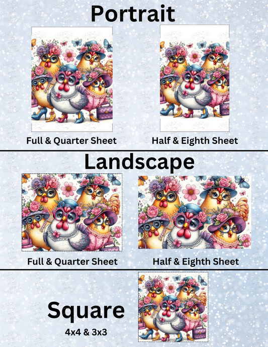 "The Chick A Dee Ladies" by ©Sherri Baldy Decorative Diamond Painting Release Papers