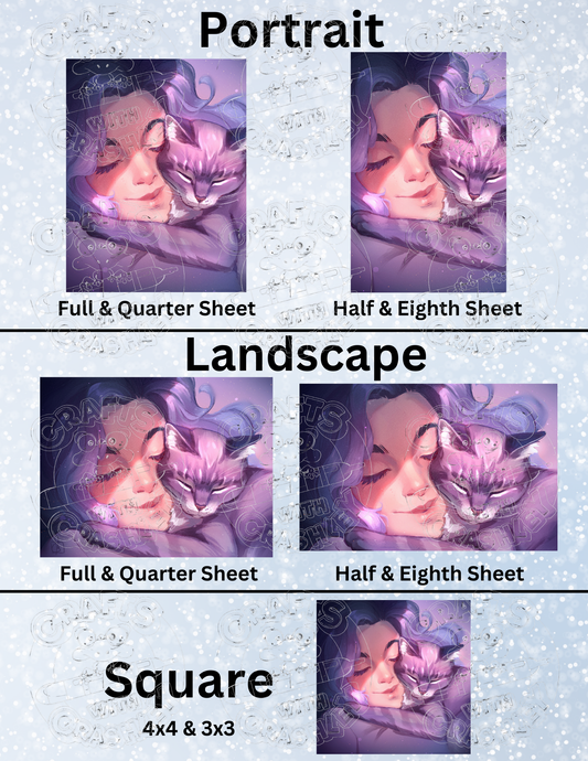 "Cat Comforts" by ©ChrissaBug Decorative Diamond Painting Release Papers