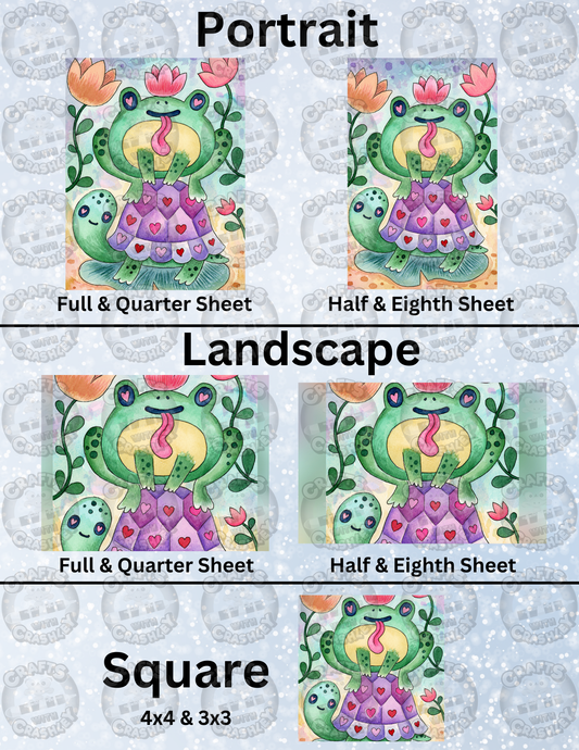 "Turtle and Frog" by ©Jeremiah Ketner Decorative Diamond Painting Release Papers