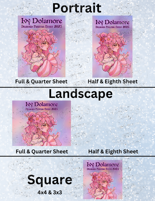 "Ivy Dolamore Diamond Painting Event 2025" By ©Ivy Dolamore Decorative Diamond Painting Release Papers