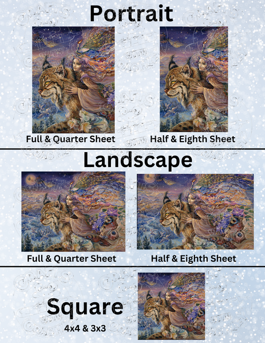 "Flight of the Lynx" by ©Josephine Wall Decorative Diamond Painting Release Papers
