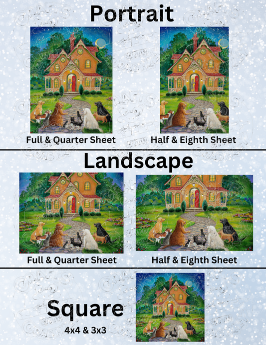 "Welcome Home" By ©Randal Spangler Decorative Diamond Painting Release Papers