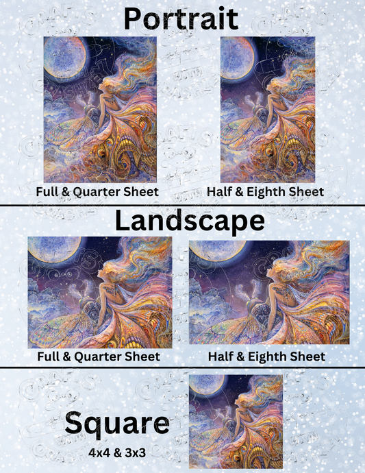 "Fly Me to the Moon" by ©Josephine Wall Decorative Diamond Painting Release Papers