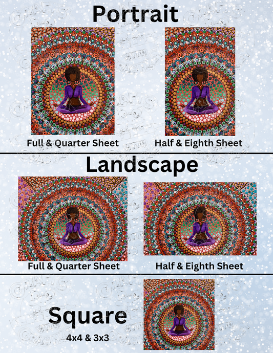 "Zendala" by ©Deborah Malcolm Decorative Diamond Painting Release Papers