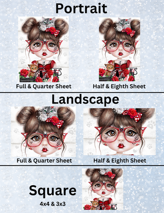 "Cat Crazy Chloe" by ©Sheena Pike Decorative Diamond Painting Release Papers