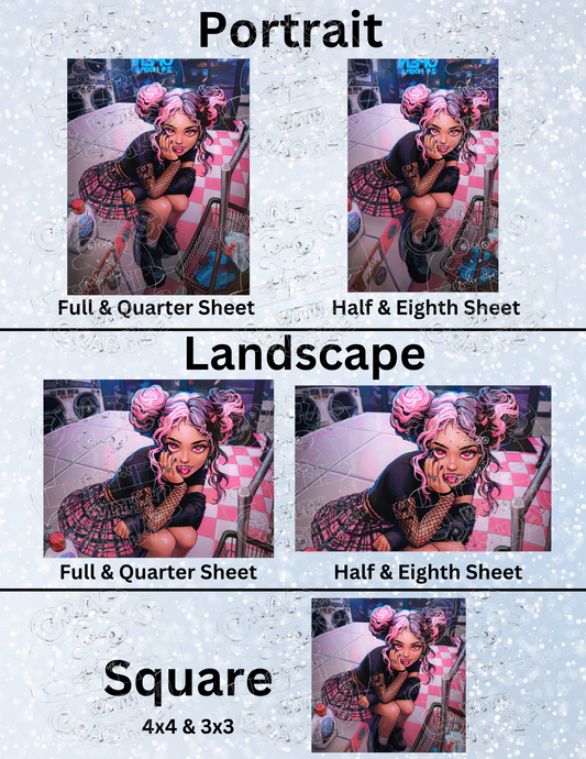 "Midnight Laundromat" By ©Ivy Dolamore Decorative Diamond Painting Release Papers