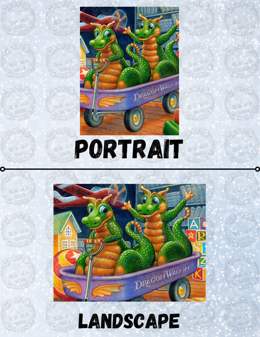 "Dragon Wagon" By ©Randal Spangler Decorative Diamond Painting Release Papers