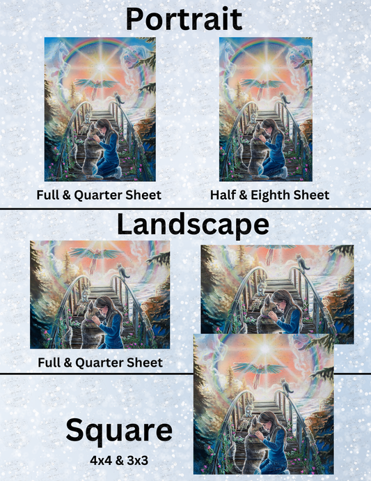 "Saying Goodbye (The Rainbow Bridge)" by ©Dakota Daetwiler Decorative Diamond Painting Release Papers