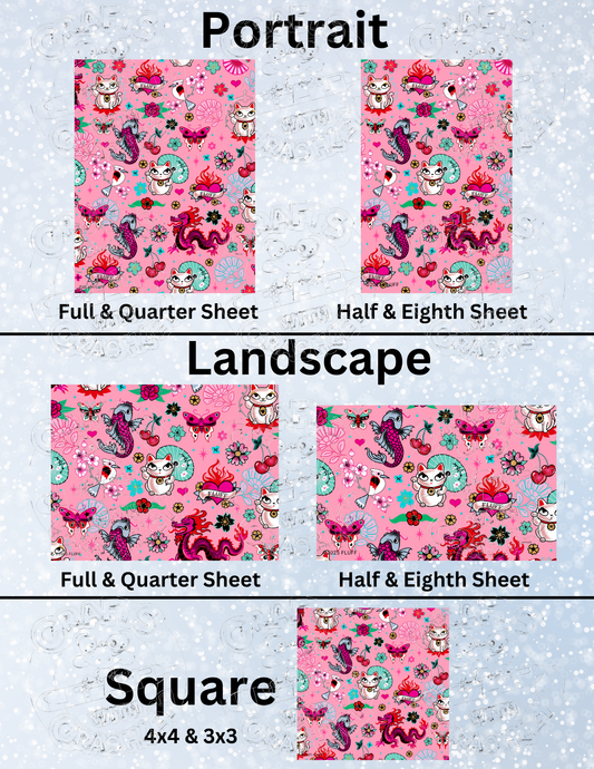 "Lucky Kitty" By ©Miss Fluff Decorative Diamond Painting Release Papers