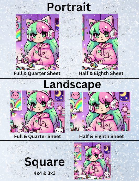 "The Diamond Painter" by ©Cocomarshmallow Decorative Diamond Painting Release Papers