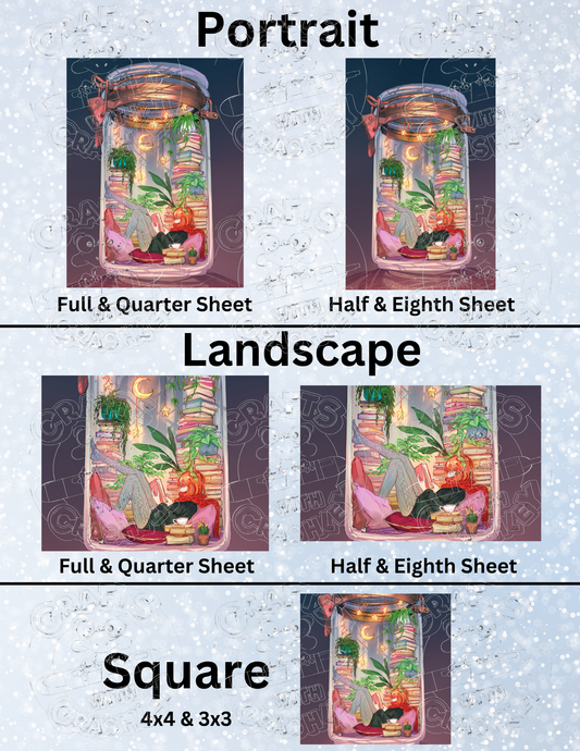 "Book and Stars" by ©Yuumei Decorative Diamond Painting Release Papers