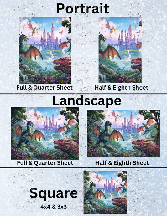 "Dragon Castle" by ©JoJoes Art Decorative Diamond Painting Release Papers