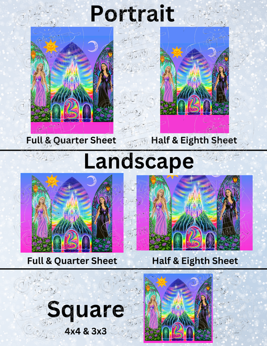"Windows of Enchantment" by Becca Tindol Decorative Diamond Painting Release Papers