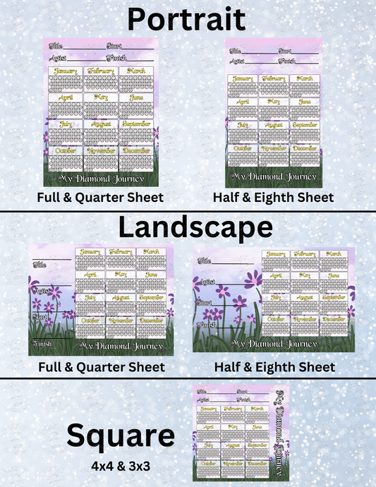 "Year Long WIP Tracker" Decorative Diamond Painting Release Papers