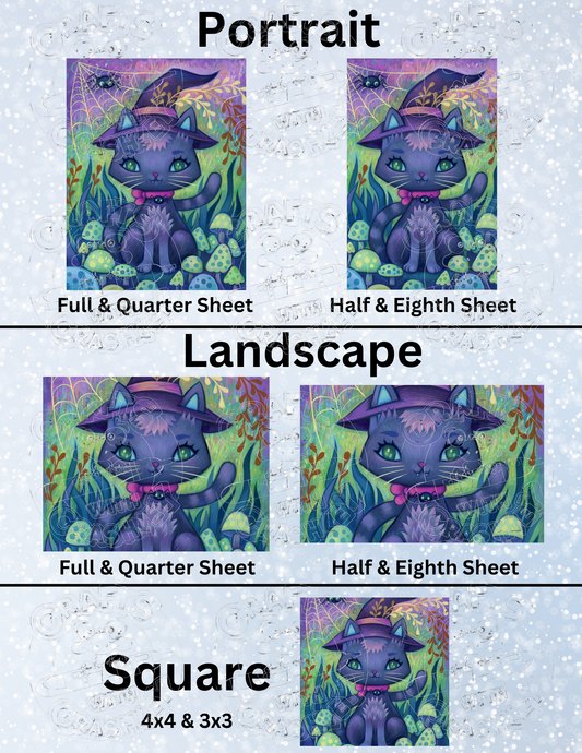 "The Witch's Cat" by ©Jeremiah Ketner Premium Decorative Release Papers for Diamond Painting