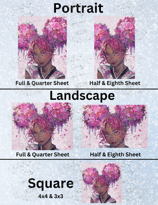 "Flower Buns" by ©Yuumei Premium Decorative Release Papers for Diamond Painting