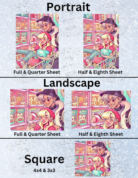 "First Date at the Mall" by ©Mrs Butter D Premium Decorative Release Papers for Diamond Painting