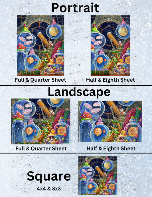 "The Universe in a Jar" by ©Randal Spangler Premium Decorative Release Papers for Diamond Painting