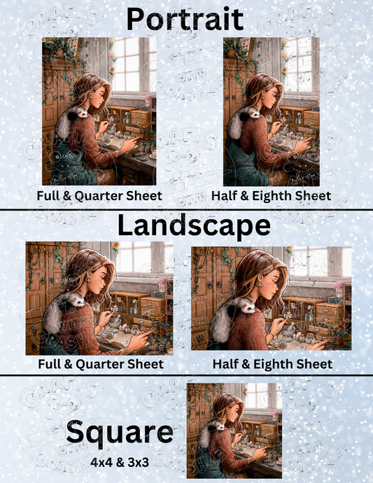 "Herbalist's Helper" by ©Ivy Dolamore Premium Decorative Release Papers for Diamond Painting