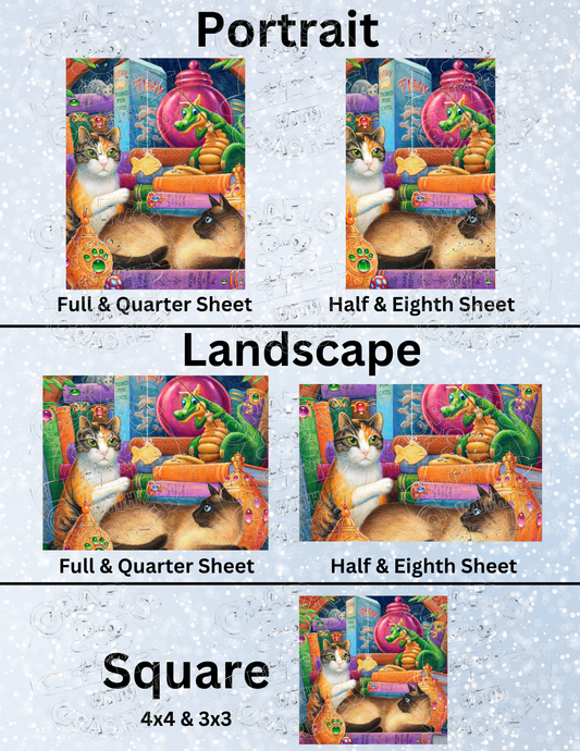 "Catfishing" by ©Randal Spangler Premium Decorative Release Papers for Diamond Painting