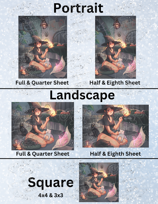 "Midnight Spell" by ©ChrissaBug Premium Decorative Release Papers for Diamond Painting