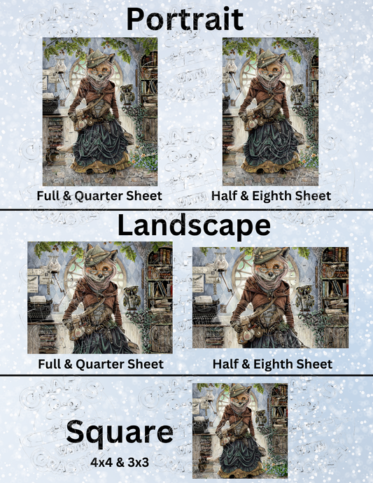 "The Librarian" by ©Cheryl Baker Premium Decorative Release Papers for Diamond Painting