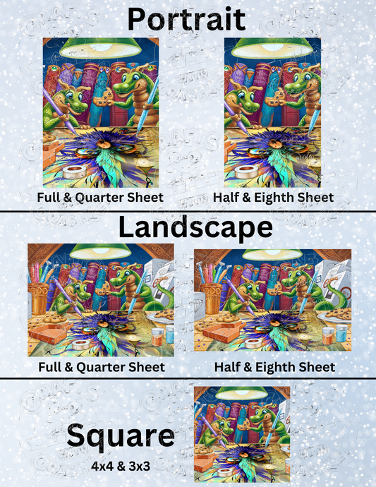 "Cookies, Books, Diamonds, & Birds" by ©Randal Spangler Premium Decorative Release Papers for Diamond Painting