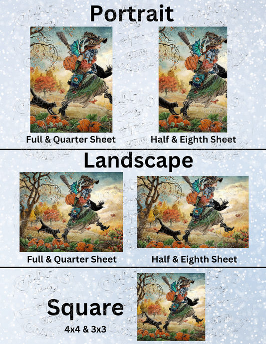 "Pumpkin Herder" by ©Cheryl Baker Premium Decorative Release Papers for Diamond Painting