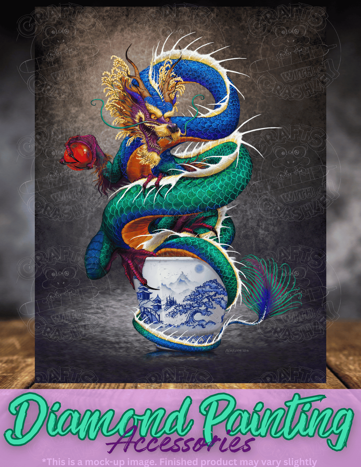 "Sake Dragon" by ©Stanley Morrison Premium Accessories for Diamond Painting