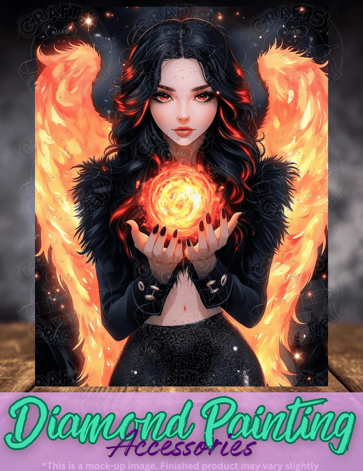 "Wings of Fire" by ©Cocomarshmallow Premium Accessories for Diamond Painting