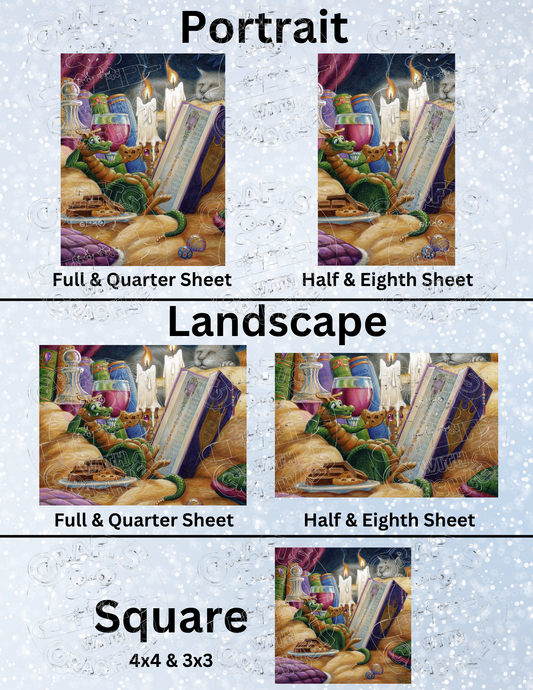 "Curl Up with a Good Book" by ©Randal Spangler Premium Decorative Release Papers for Diamond Painting