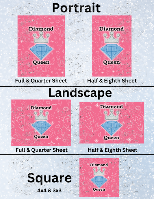 "Diamond Queen" by ©Mrs Coffee Premium Decorative Release Papers for Diamond Painting