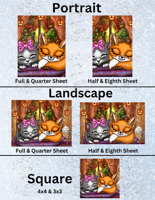 "Fall Friends" by ©Emma Casey Premium Decorative Release Papers for Diamond Painting