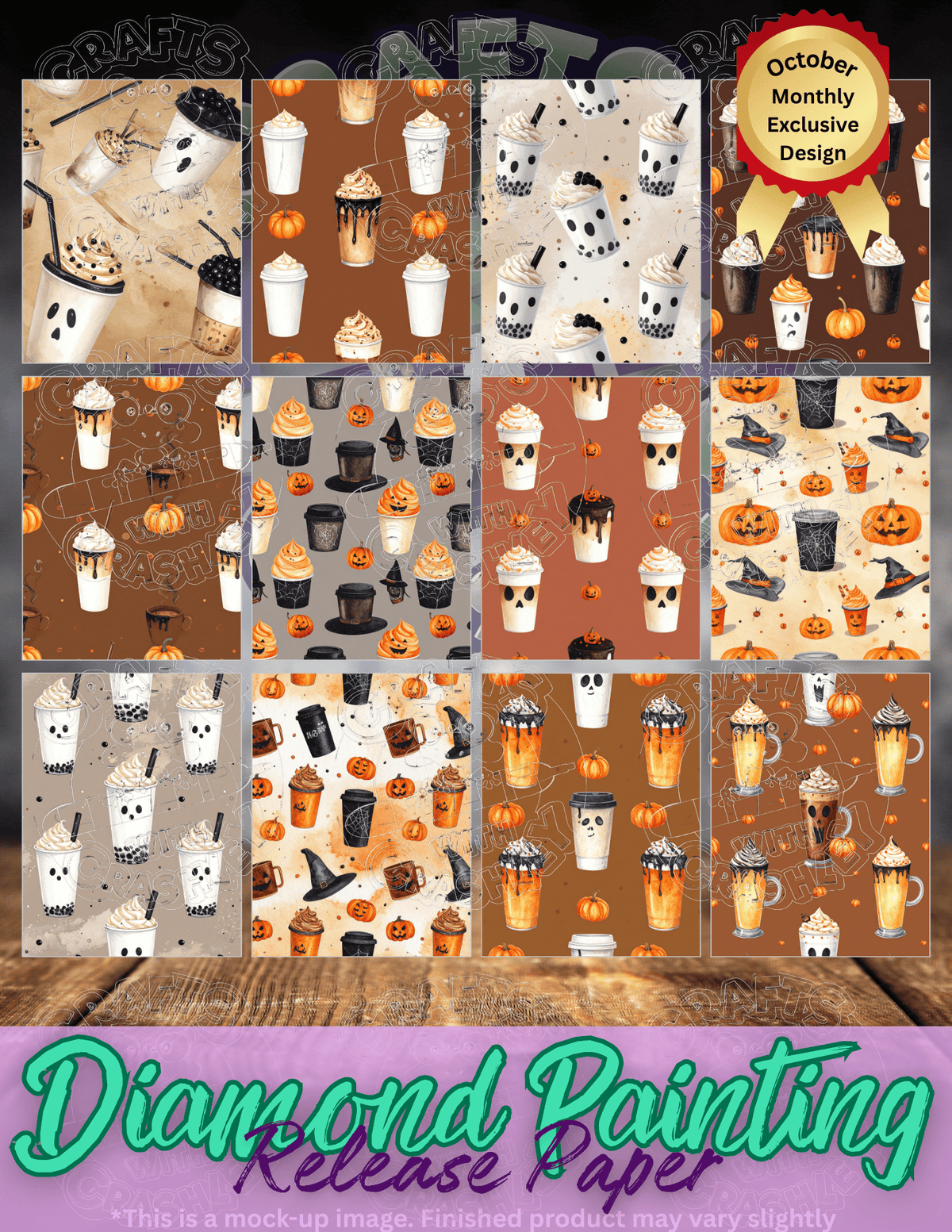 Halloween Drinks Combo Pack Premium Release Paper for Diamond Painting