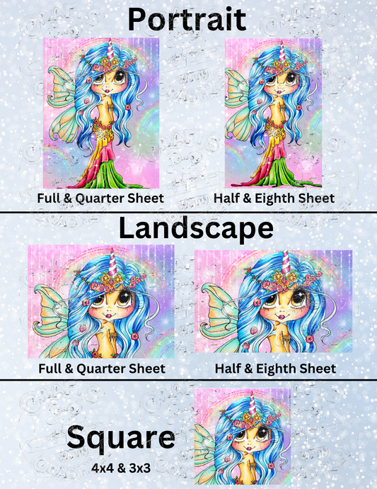 "Unicorn Rainbows Bestie" by ©Sherri Baldy Premium Decorative Release Papers for Diamond Painting