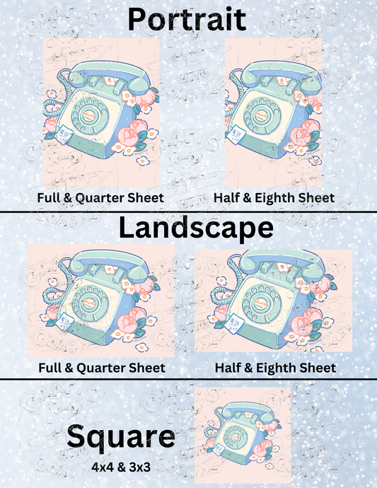 "Call Me!" by ©Hiroko Hashimoto Premium Decorative Release Papers for Diamond Painting