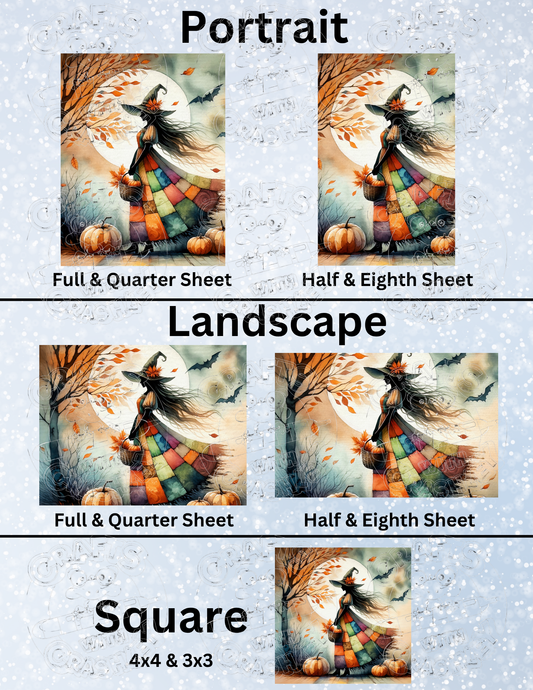 "Autumn Witch" by ©Peggy Collins Premium Decorative Release Papers for Diamond Painting