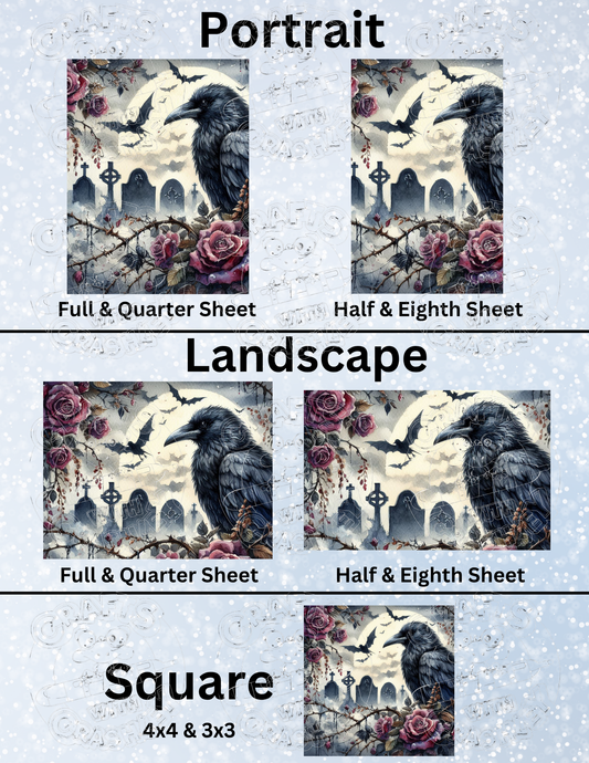 "Gothic Graveyard" Premium Decorative Release Papers for Diamond Painting