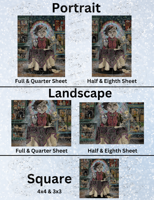 "Miss Eleanor the Mystic" by ©Cheryl Baker Premium Decorative Release Papers for Diamond Painting