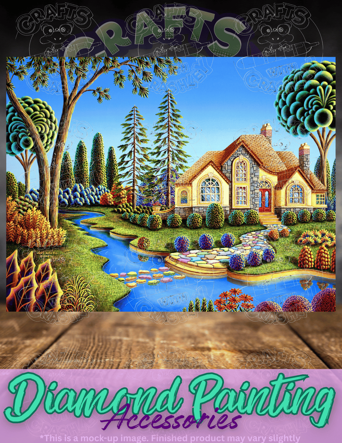 "Stepping Stone Creek" by ©Andy Russell Premium Accessories for Diamond Painting